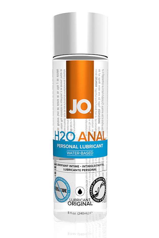 Анальный лубрикант на водной основе JO Anal H2O, 8 oz (240 мл)